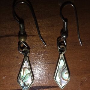 Vintage Abalone On Unknown Metal Possobly 925 Sterling Silver